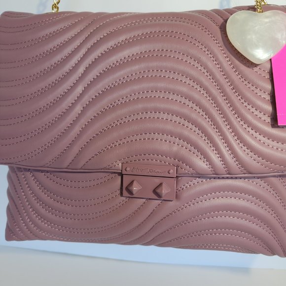 Betsey Johnson Pink Ciara Quilted Shoulder Bag - Picture 9 of 12